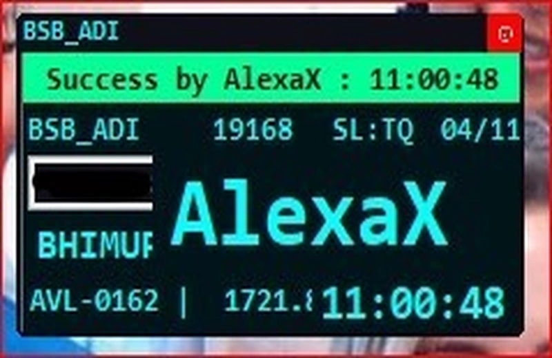 AlexaX Tatkal confirmed ticket — IRCTC Tatkal booking success screenshot